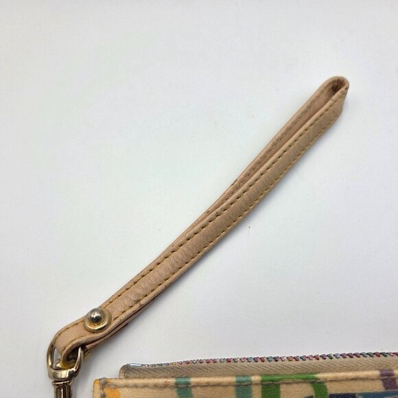 Vintage Dooney & Bourke Wallet Wristlet Rainbow DB Monogram Coated Canvas Y2K - Picture 6 of 7